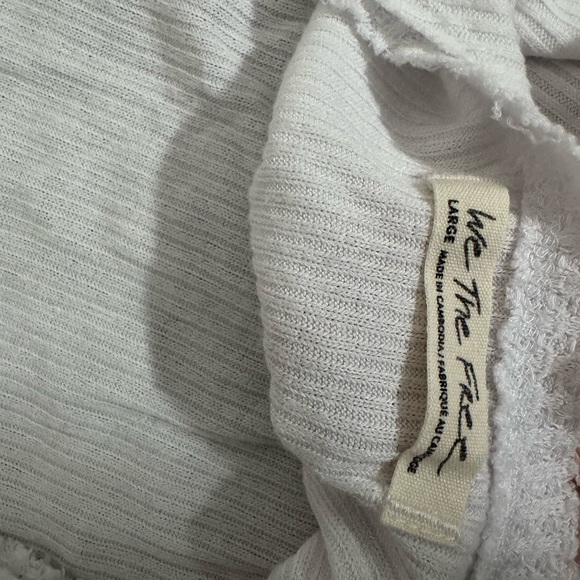 Free People Ribbed Cream Tank Top - Picture 3 of 3